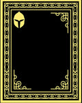 Grecian Gold Helmet Border Rug