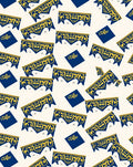 Azure Yellow Ornate Crest Accents Rug