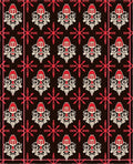 Crimson Red Ornate Medallion Symmetry Rug