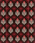 Crimson Red Ornate Medallion Symmetry Rug