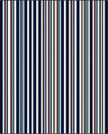 Modern Navy Blue Multicolor Striped Rug