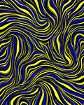 Vibrant Blue Yellow Swirl Rug