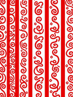 Crimson Swirl Stripes Rug