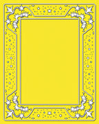 Yellow Starburst Whimsical Border Rug