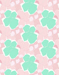 Blush Pink Teal Organic Shapes Rug