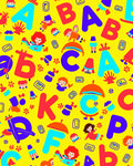 Playful Alphabet Characters And Flowers Rug