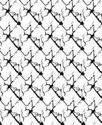 Abstract Black White Jagged Lines Rug