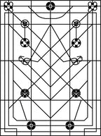 Geometric Black White Soccer Ball Rug