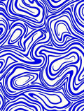 Bold Blue Swirl Marbled Rug
