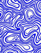 Bold Blue Swirl Marbled Rug