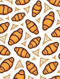 Croissant Orange Triangles Repeating Pattern Rug