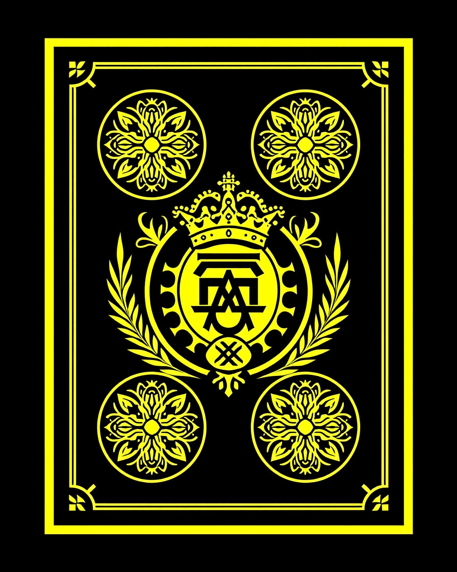 Yellow Regal Emblem Medallion Rug