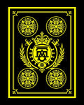 Yellow Regal Emblem Medallion Rug
