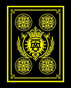 Yellow Regal Emblem Medallion Rug