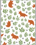 Whimsical Brown Fox Foliage Garden Rug
