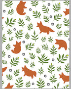 Whimsical Brown Fox Foliage Garden Rug