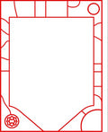 Crimson Geometric Octagon Border Rug