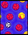Vivid Red Yellow Balls Bursting Rug