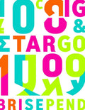 Vibrant Bold Alphabetical Collage Rug
