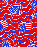 Bold Red White Blue Waving Flag Rug