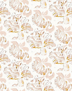 Blush Sepia Floral Art Nouveau Rug