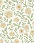 Cream Pink Daisy Floral Blossom Rug