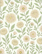 Cream Pink Daisy Floral Blossom Rug