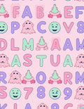 Whimsical Alphabet Emoji Numbers Pastel Rug
