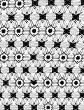 Black and White Geometric Starburst Medallion Rug