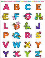 Alphabet Friends Fun Border Rug