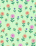 Whimsical Pastel Floral Meadow Rug