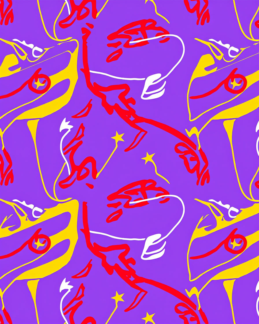 Bright Amethyst Splash Lines Rug