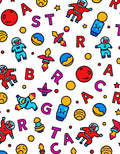 Astronaut Space Planets Alphabet Carnival Rug