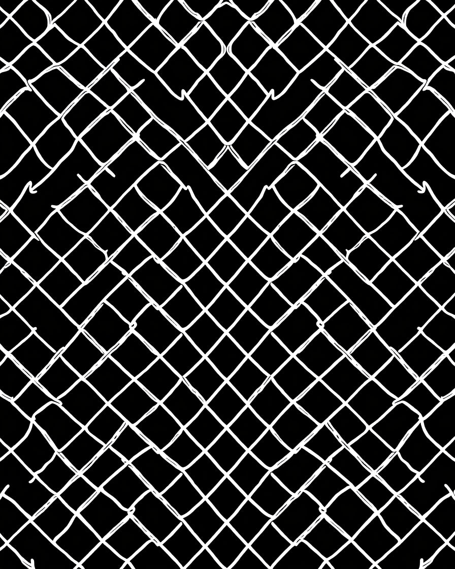 Monochromatic Wire Mesh Overlay Rug
