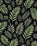 Light Green Palm Frond Collage Rug