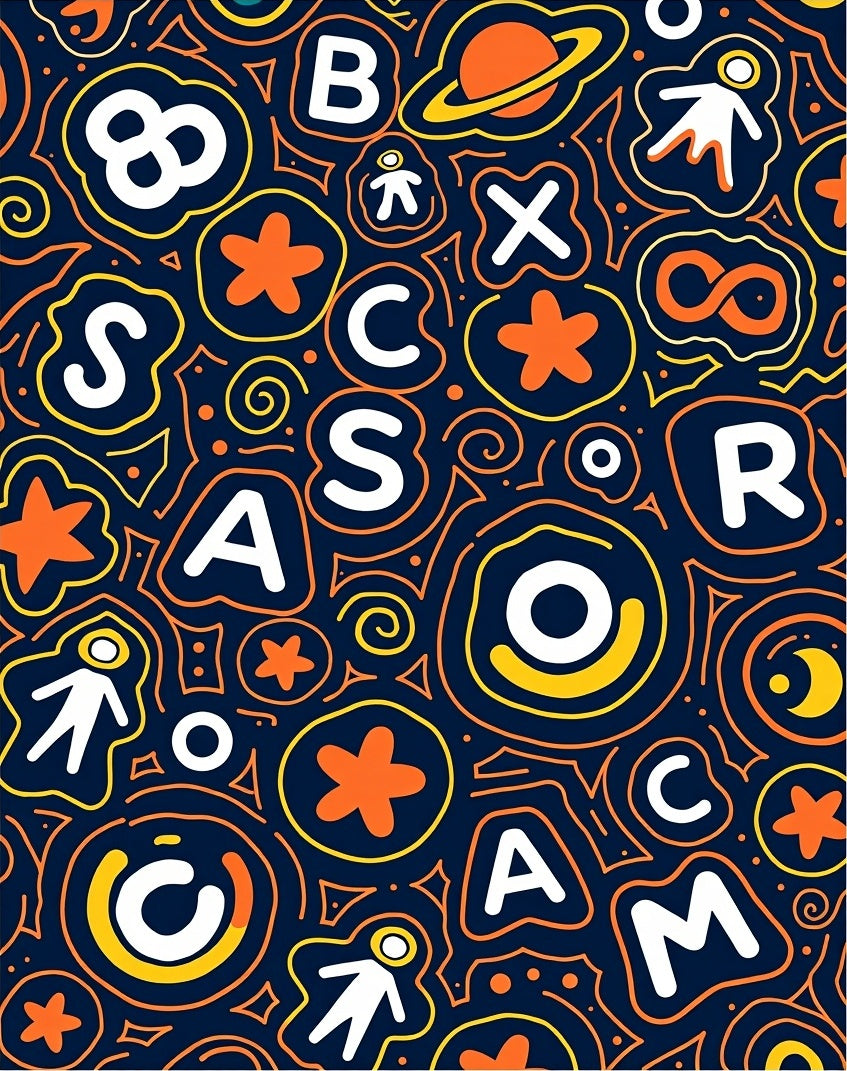 Playful Alphabet And Shapes Medley Rug