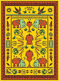 Yellow Elephant Folk Art Majestic Rug