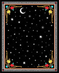 Cosmic Black Moon Starry Night Rug