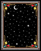 Cosmic Black Moon Starry Night Rug