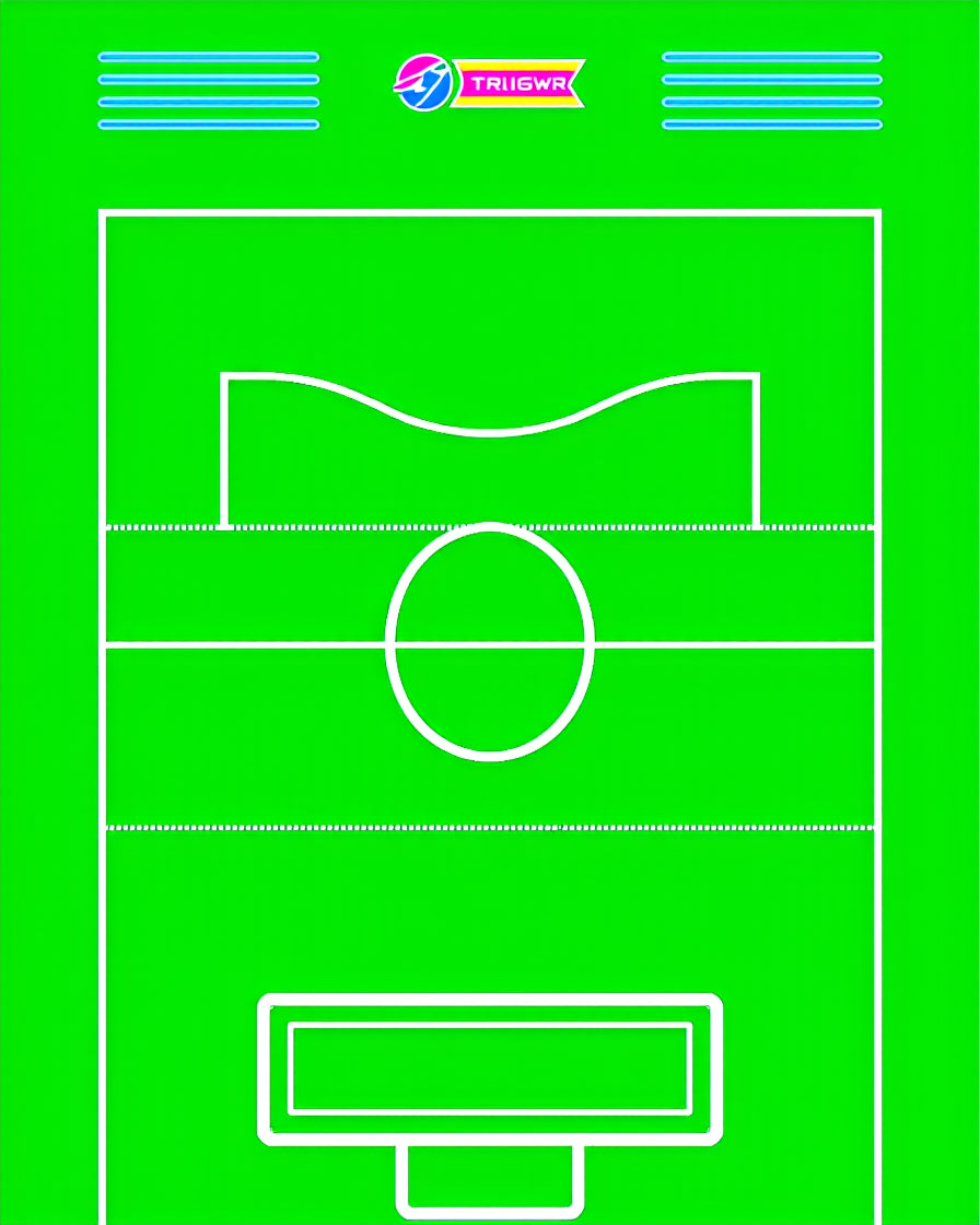 Bright Green Soccer Field Graphic Rug