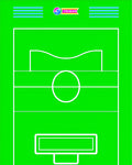 Bright Green Soccer Field Graphic Rug