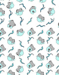 Soft Aqua And Gray Abstract Shapes Rug