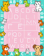 Cute Cat Alphabet Play Mat Rug