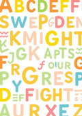 Alphabet Soup of Pastel Letters Rug