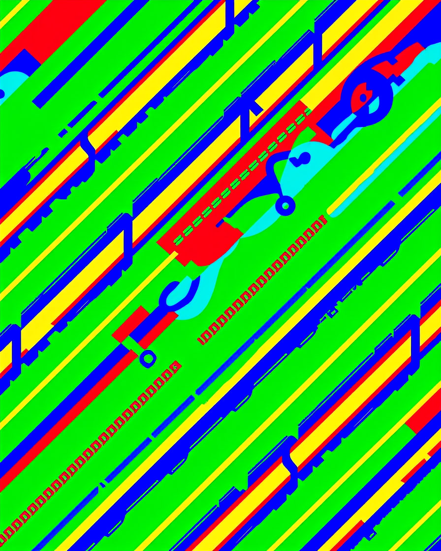 Vibrant Green Diagonal Stripe Abstract Rug
