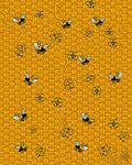 Golden Hive Bee Floral Medallion Rug