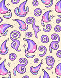 Pastel Swirl and Teardrop Meadow Rug