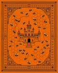 Orange Honeycomb Castle Bee Field Rug