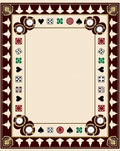 Casino Card Game Chip Border Rug