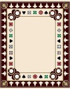 Casino Card Game Chip Border Rug